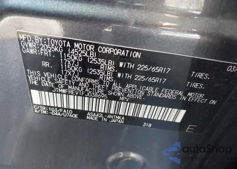 2015 Toyota Rav4 Xle z USA, uszkodzony, nr VIN JTMWFREV1FJ038695